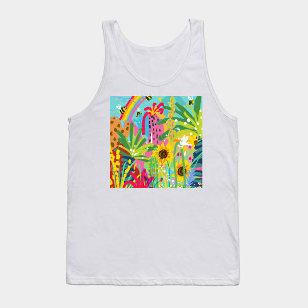 Summer Flowers Tank Top by Salty Siren Studios